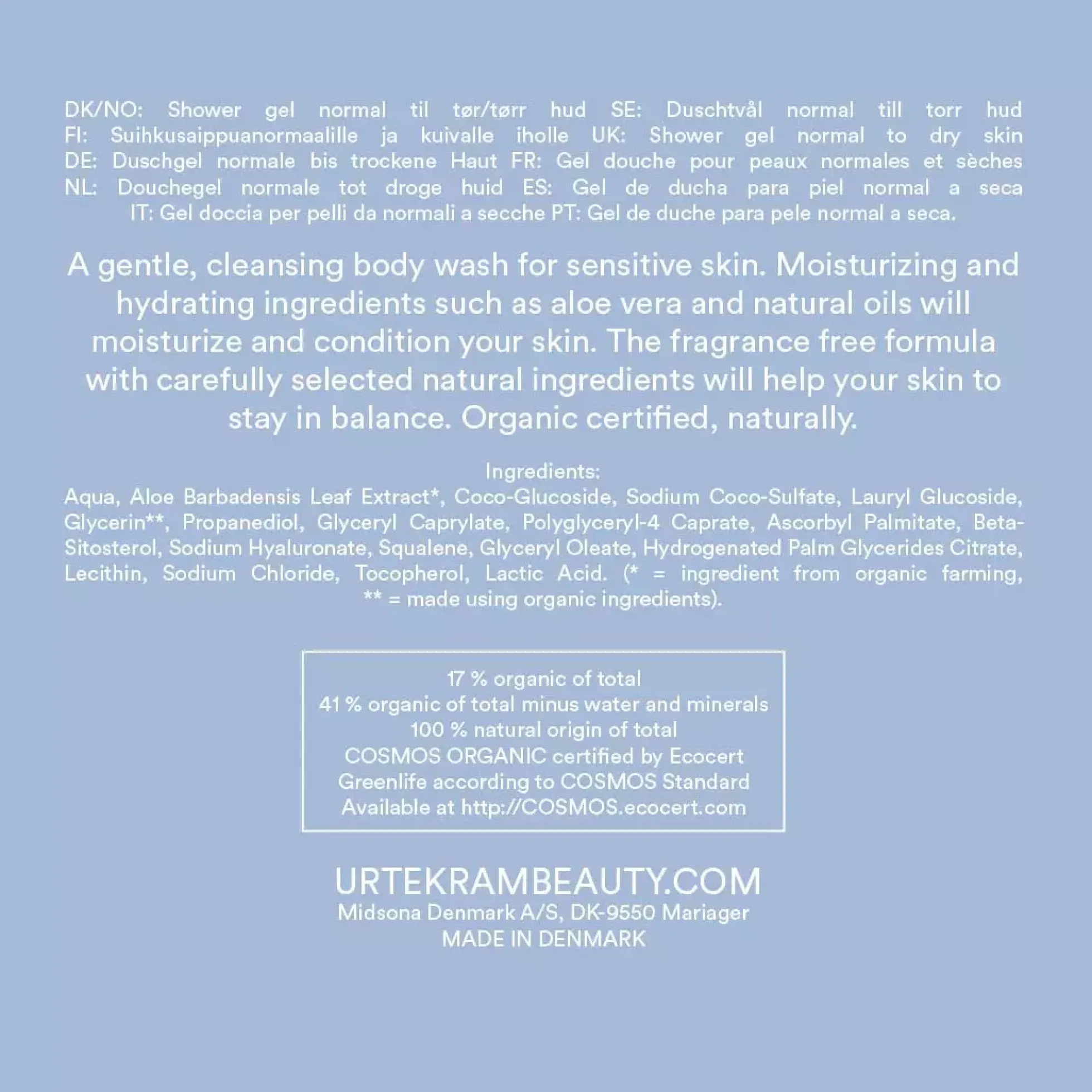 UrtekramFragrance Free Body Wash 500 ml
