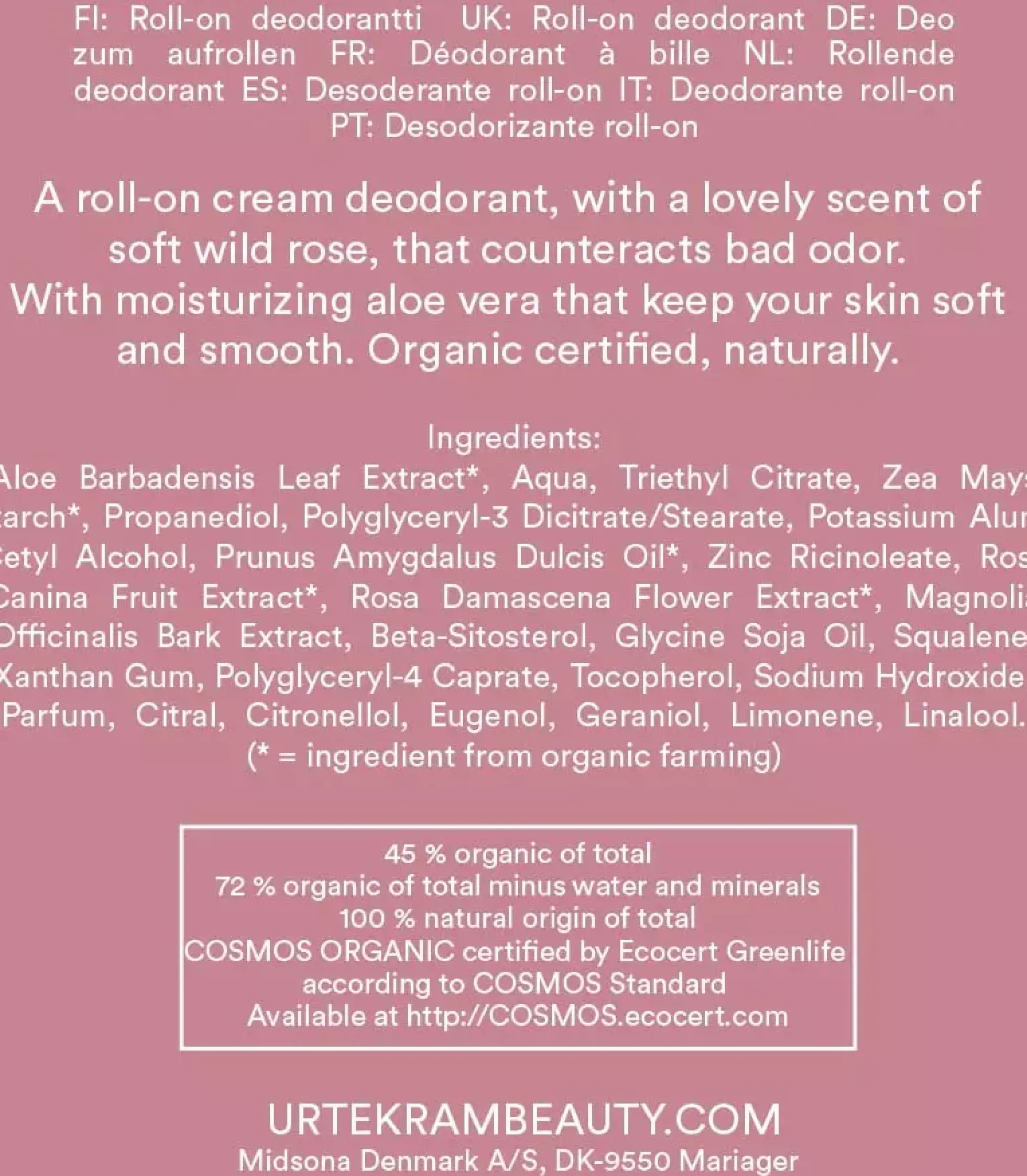 UrtekramSoft Wild Rose Cream Deo 50 ml