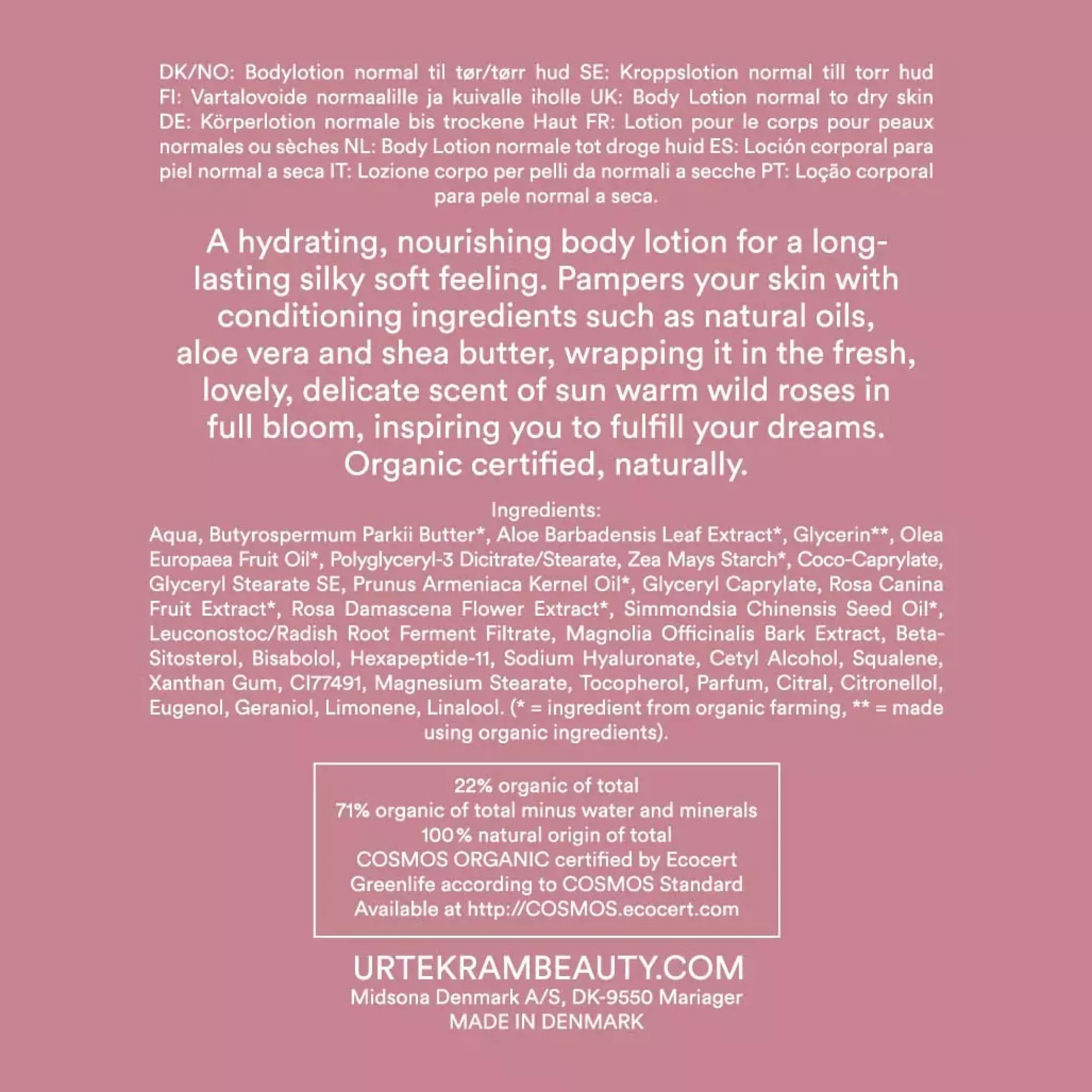 UrtekramSoft Wild Rose Dare to Dream Body Lotion 245 ml