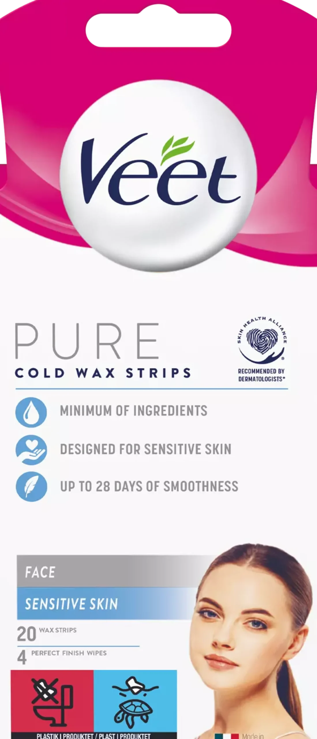Veet Essential Inspirations Strips Face 20st 20 ml