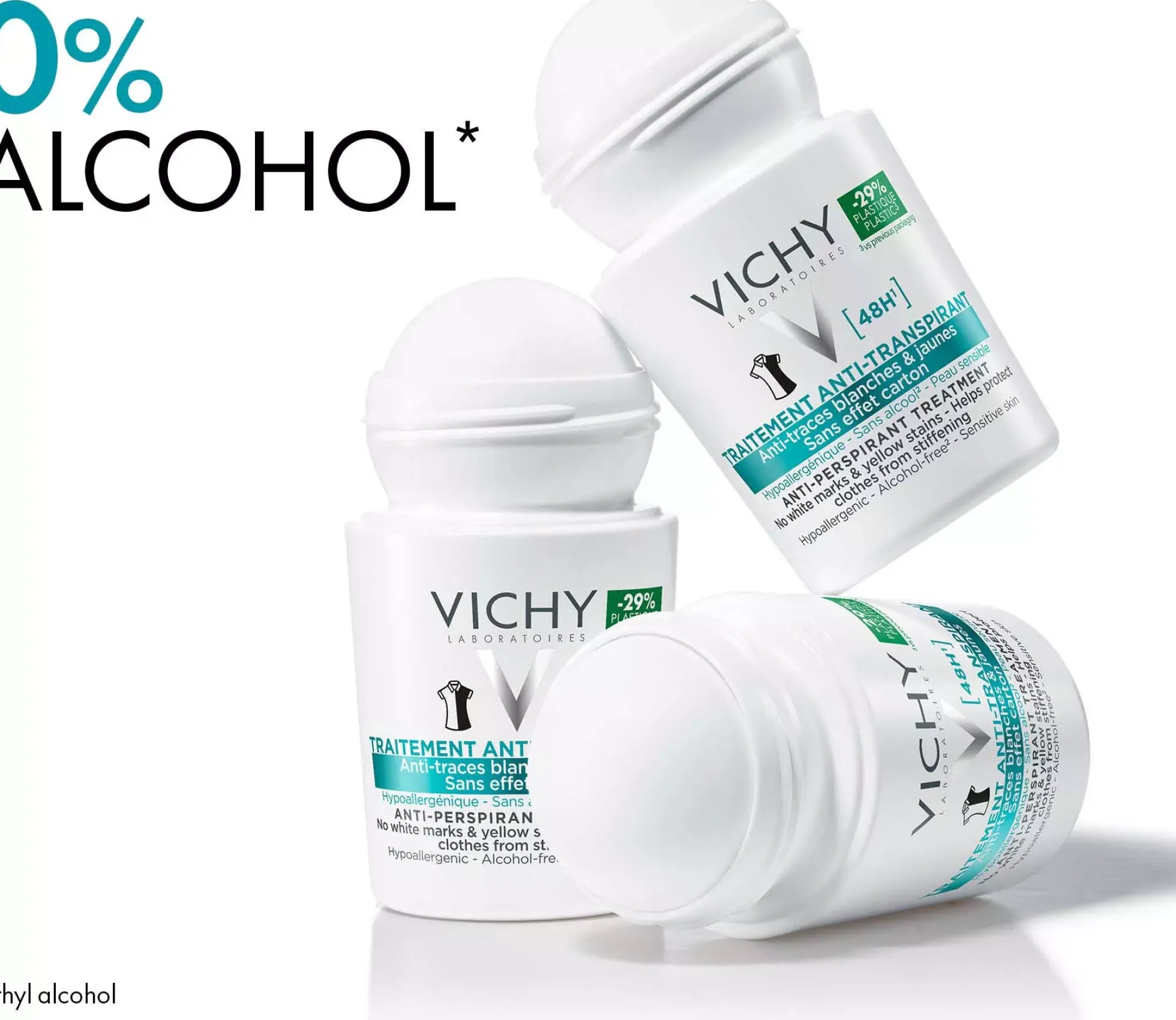 VICHY Anti-Trace antiperspirant deodorant roll-on 48h