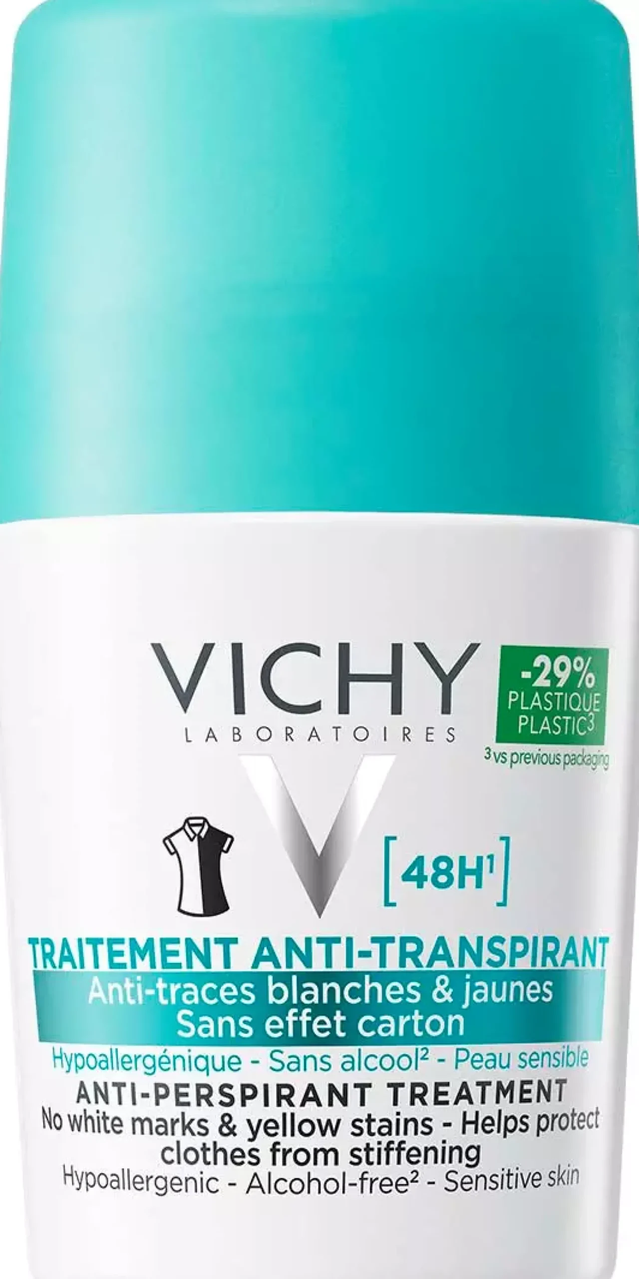 VICHY Anti-Trace antiperspirant deodorant roll-on 48h