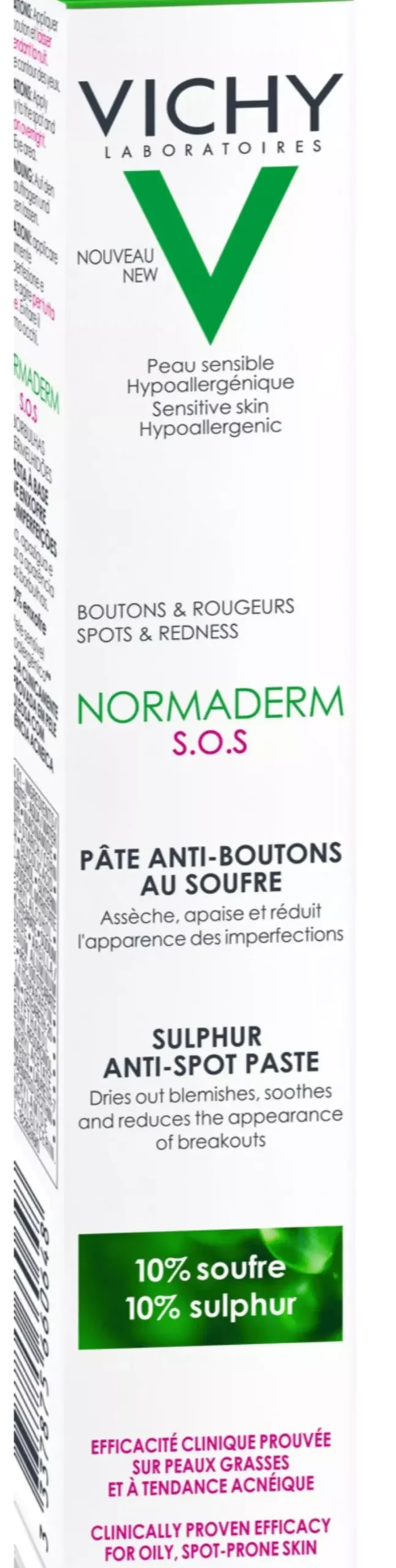 VICHYNormaderm S.O.S Sulfur Anti-Spot Paste 20 ml 20 ml