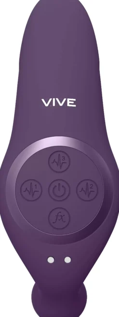 VIVEVIVE Kata Pulse Wave & Vibrating Double Penetration Vibrator Purple