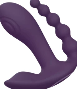 VIVEVIVE Kata Pulse Wave & Vibrating Double Penetration Vibrator Purple