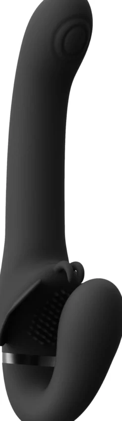 VIVEVIVE Satu Pulse-Wave & Vibrating Strapless Strapon Black