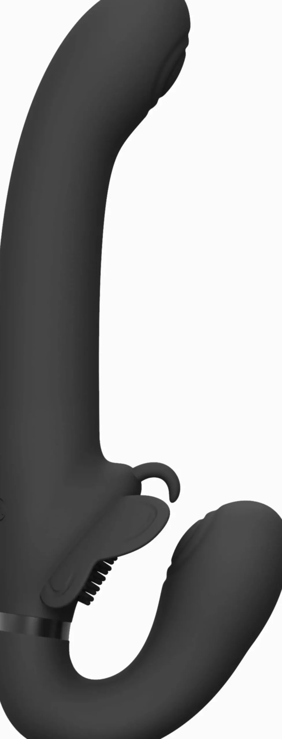VIVEVIVE Satu Pulse-Wave & Vibrating Strapless Strapon Black