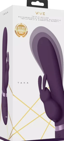 VIVEVIVE Taka Inflatable & Vibrating Rabbit Purple
