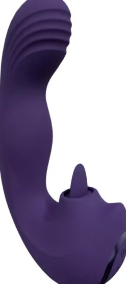 VIVE Yumi - Triple Motor G-Spot Finger Motion Vibrator and Flickering Tongue Stimulator - Purple