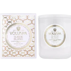 VoluspaSuede Blanc Maison Blanc Boxed Candle 60h