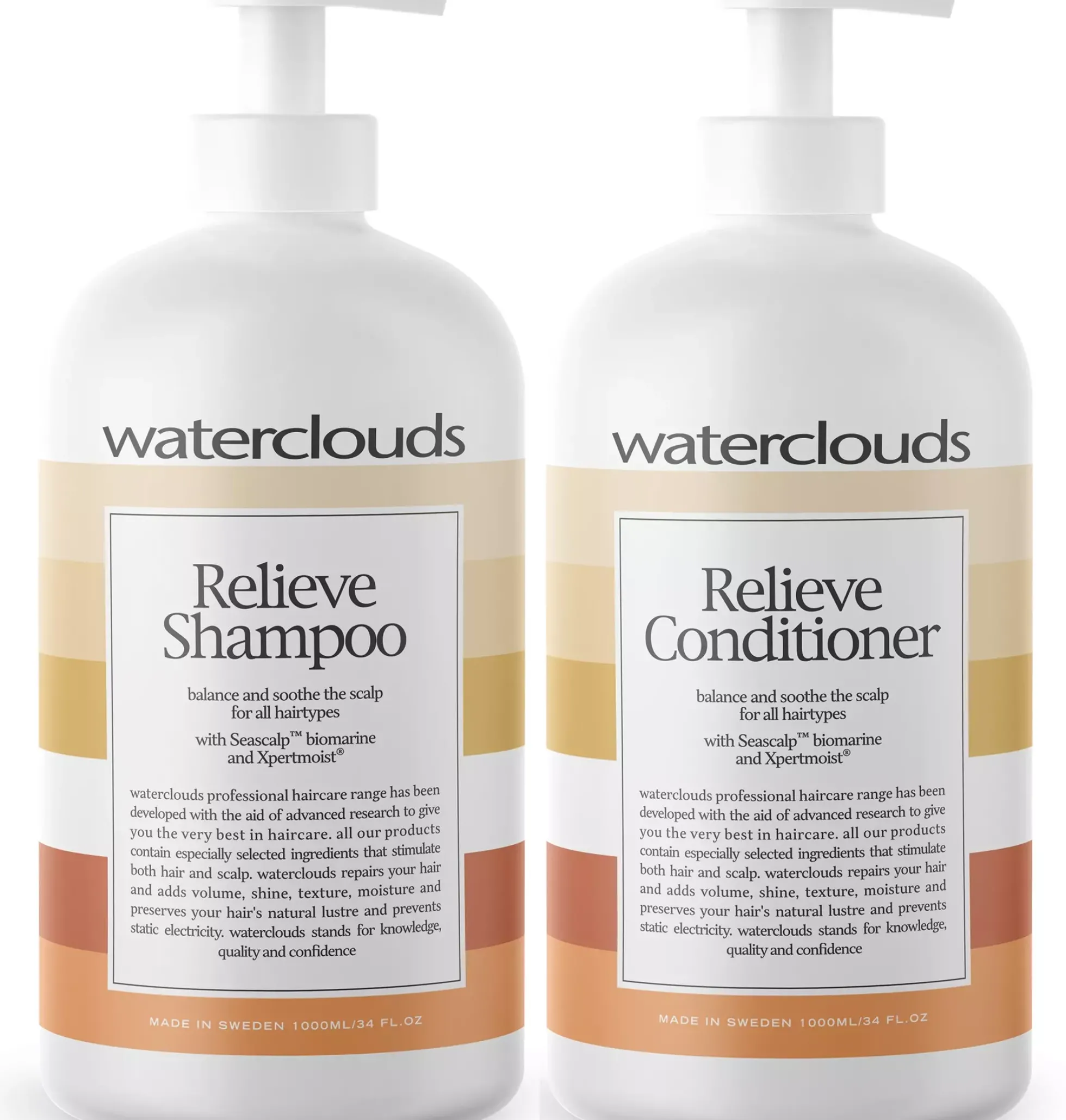 WatercloudsRelieve Shampoo 1000 ml & Conditioner 1000 ml