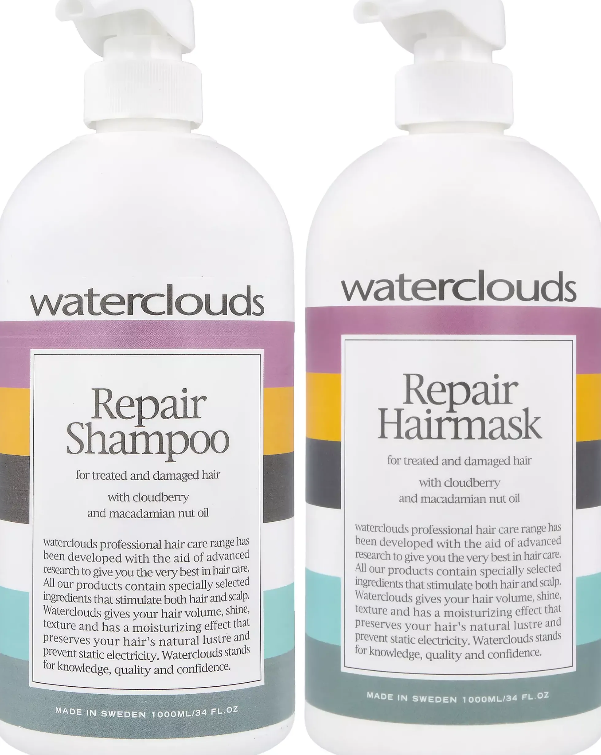 WatercloudsRepair Shampoo 1000 ml & Hairmask 1000 ml
