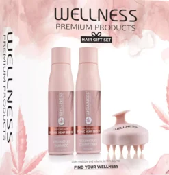 Wellness Premium ProductsVolumePLEX Set (Shampoo 500 ml, Conditioner 500 ml, Hair Massager)