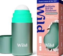 Wild Deo Roll On Aqua Case Fresh Cotton & Sea Salt 50 ml