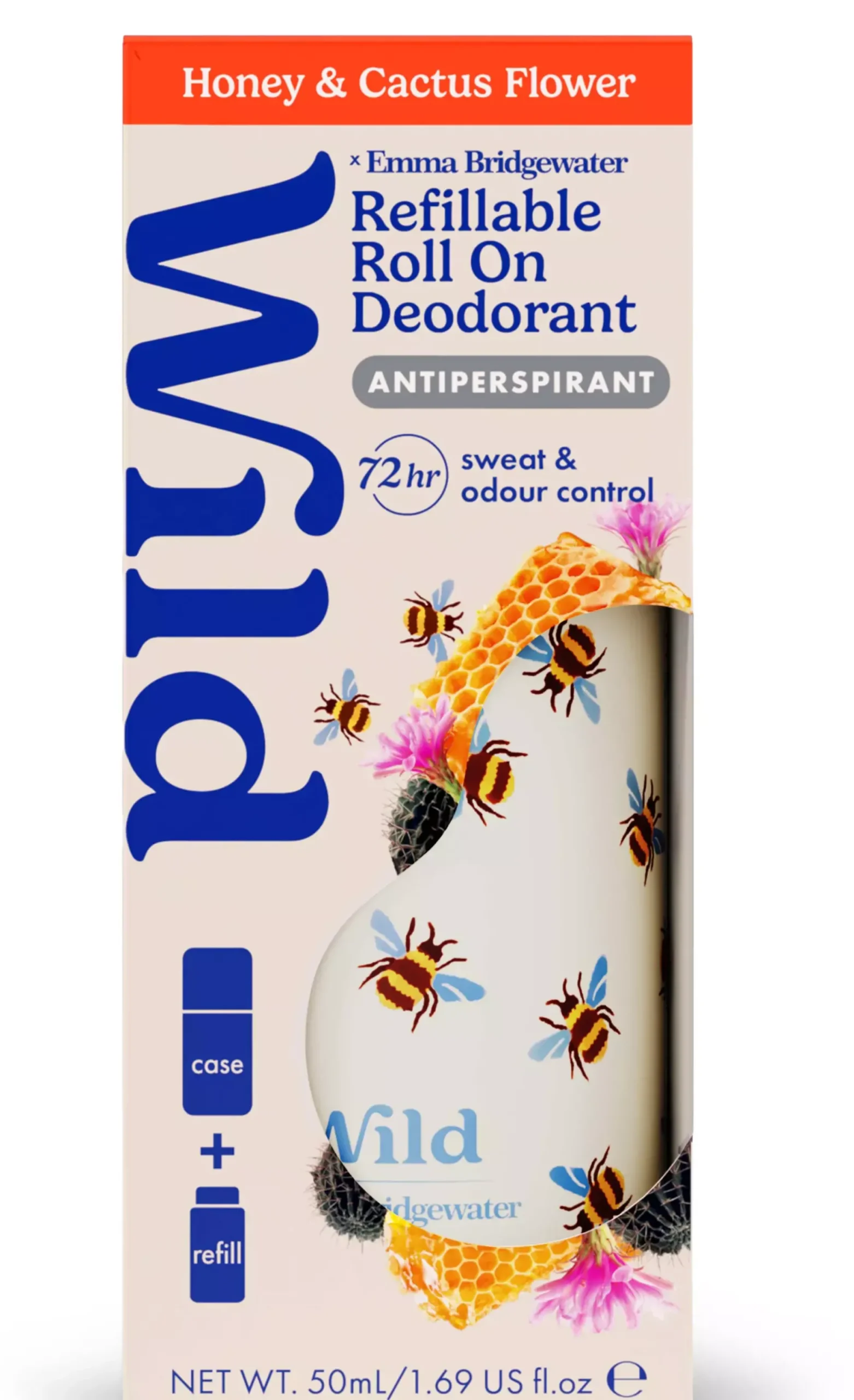 Wild Deo Roll On Bee Case Honey & Cactus Flower 50 ml