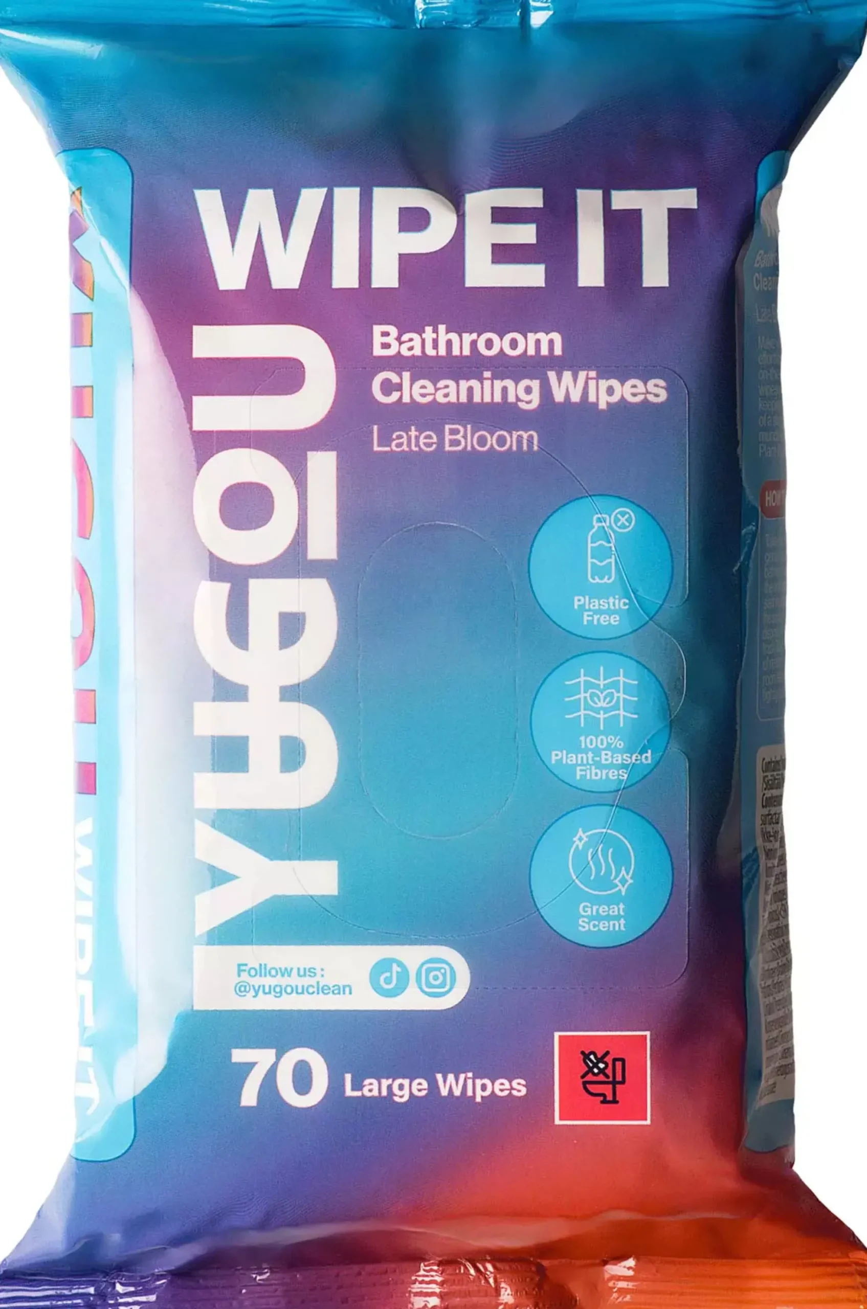 YUGOU WIPE IT Bathroom Cleaning Wipes Late Bloom 70 st