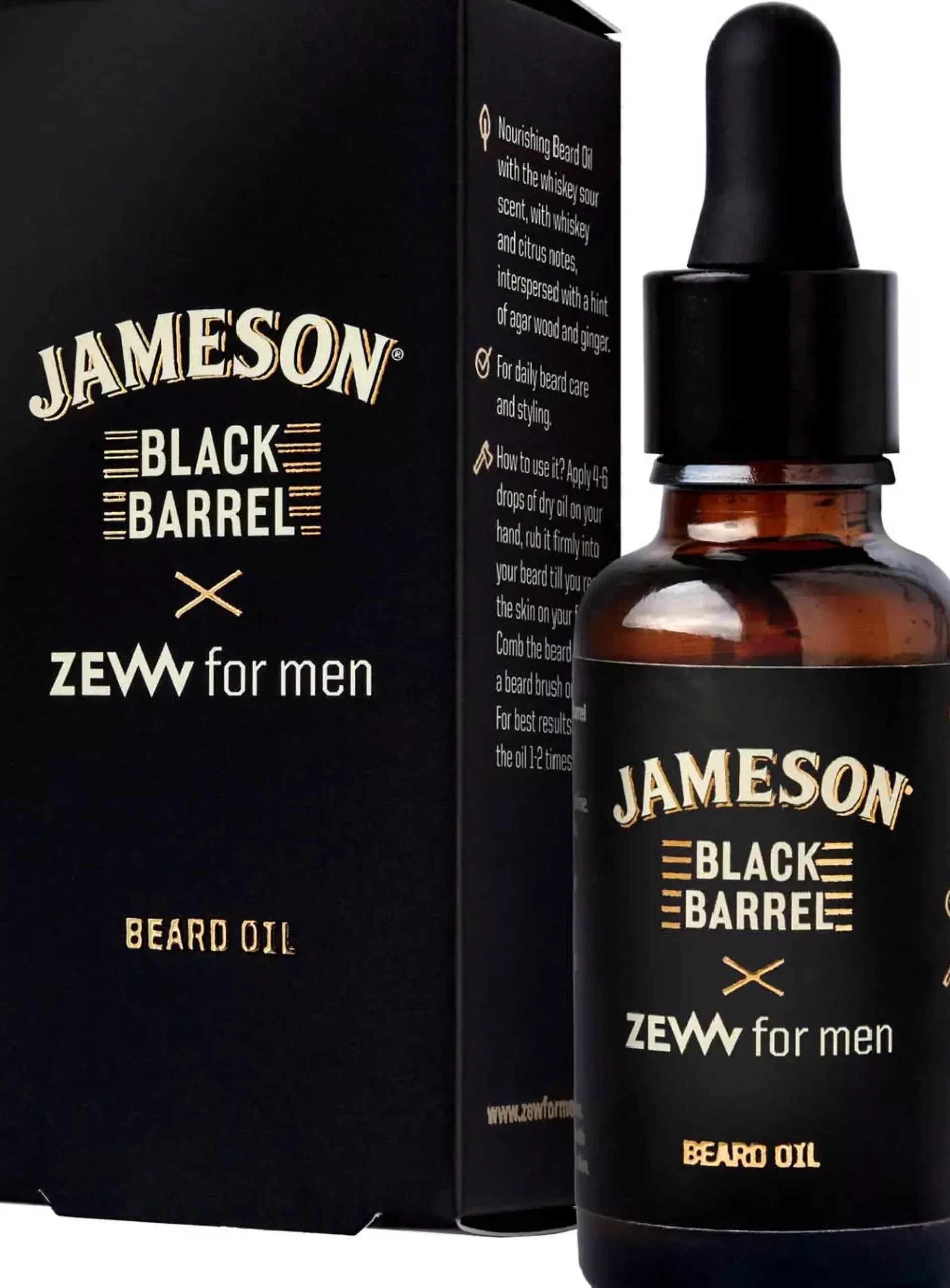ZEW for Men Jameson Beard Oil Black Barrel 30 ml