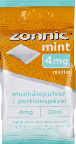 Zonnic Mint Munhålepulver Portionspåse 4mg 20 st